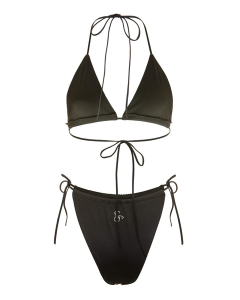 Crystal Beach Two Piece Bikini in Black
