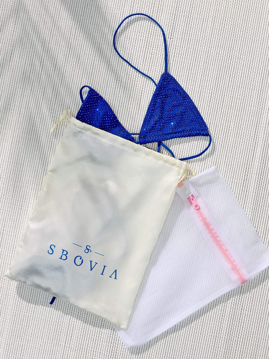Crystal Beach Two Piece Bikini in Mineral Blue