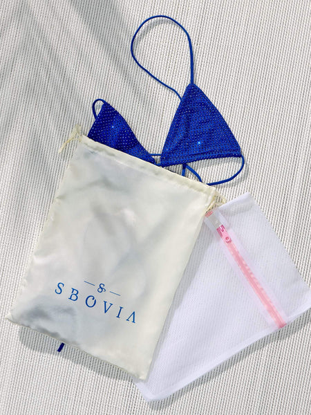 Crystal Beach Two Piece Bikini in Mineral Blue
