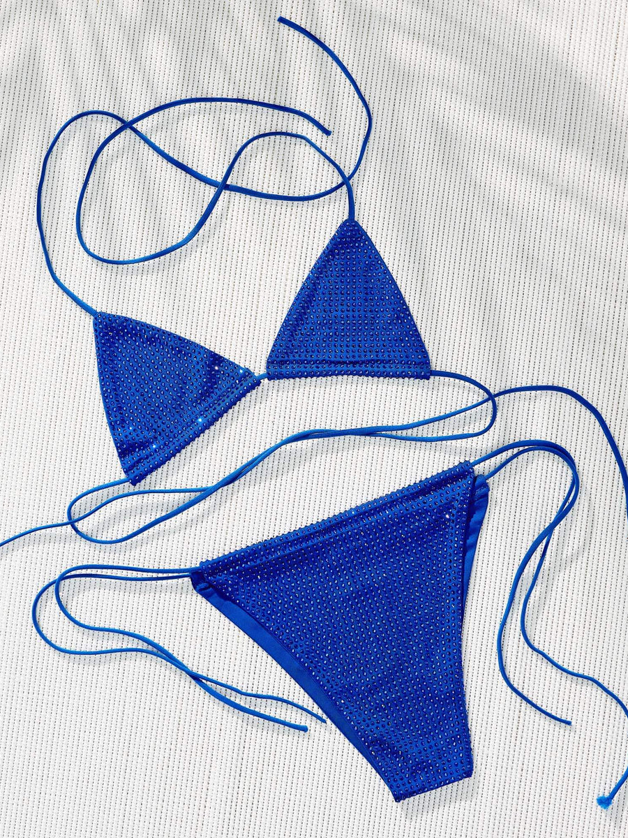 Crystal Beach Two Piece Bikini in Mineral Blue