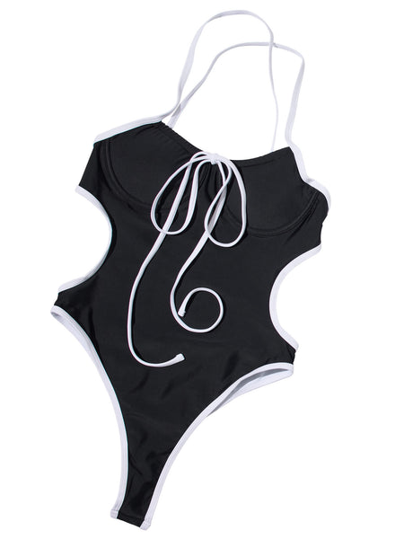Midnight Contrast One Piece Bikini