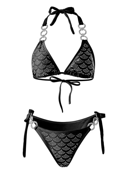 Noir Celeste Two Piece Crystal Bikini
