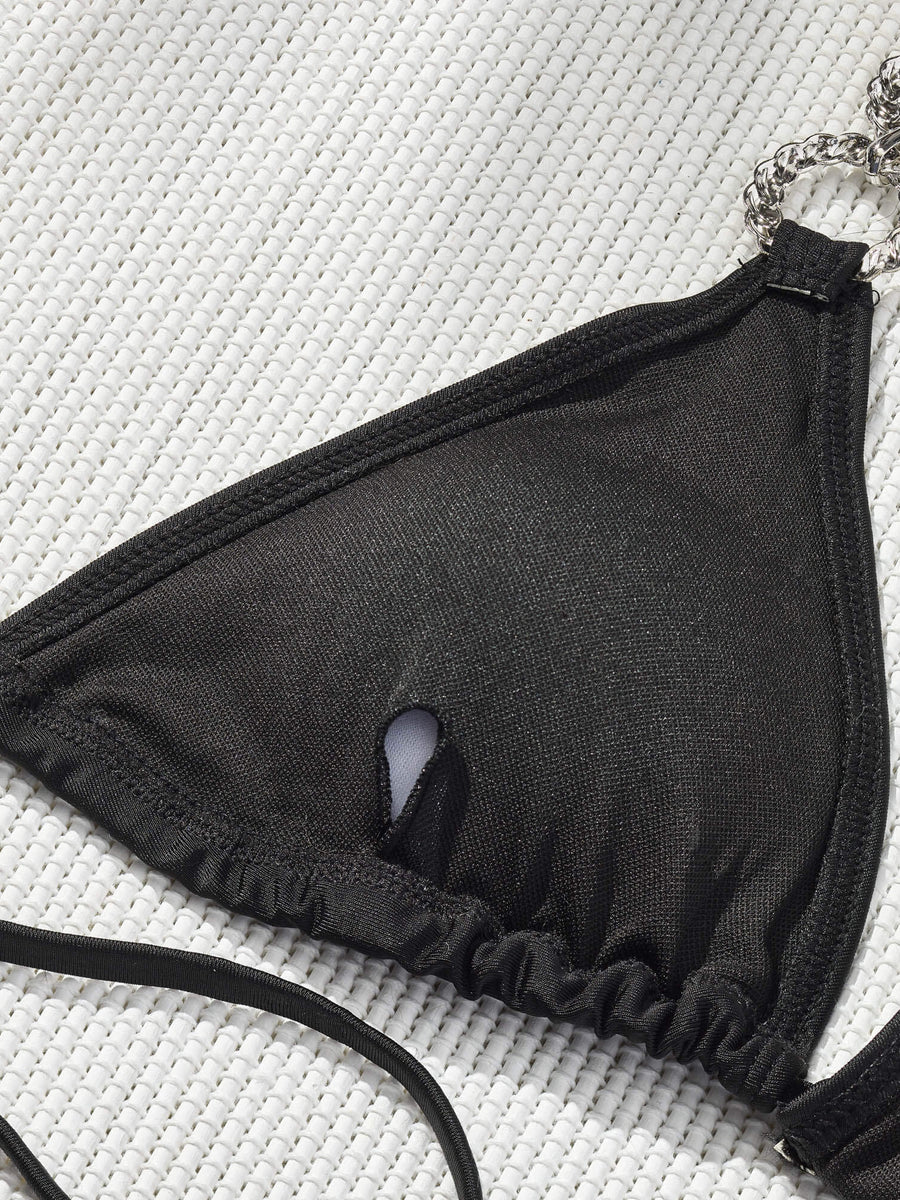 Noir Celeste Two Piece Crystal Bikini