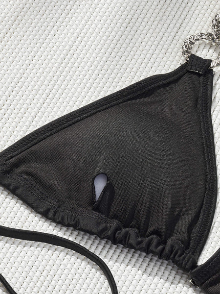 Noir Celeste Two Piece Crystal Bikini