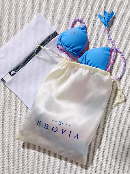 Blue Blush Fusion Two Piece Biweave Rope Bikini