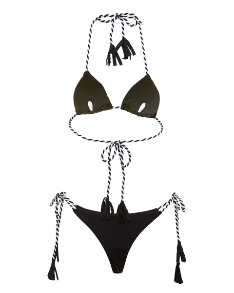 Stormy Night Two Piece Biweave Rope Bikini
